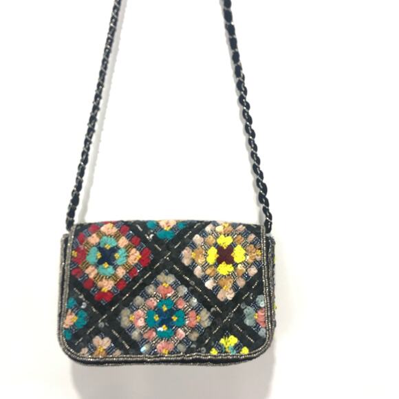 Anthropologie Sequin Embellished Clutch Multicolor - Picture 4 of 9